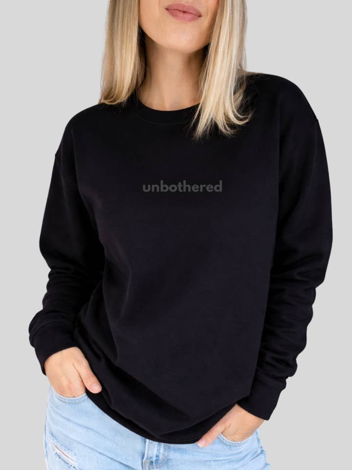 Unbothered Cozy Crew Neck Sweater for wholesale by Blonde Ambition | Jewelry | Valentines Gift & Sweaters