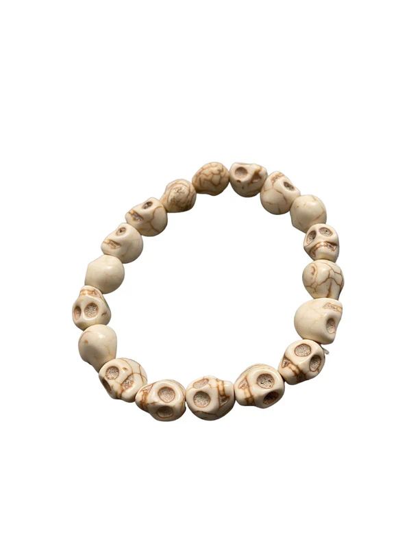 VIE - Wholesale Beaded Bracelet - Skull Bracelet, Dyed Howlite0