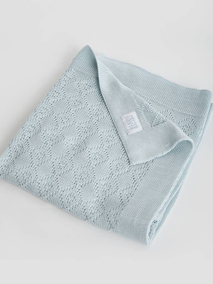 Toquilla Perlé Blue Cotton for wholesale by Petite Siesta