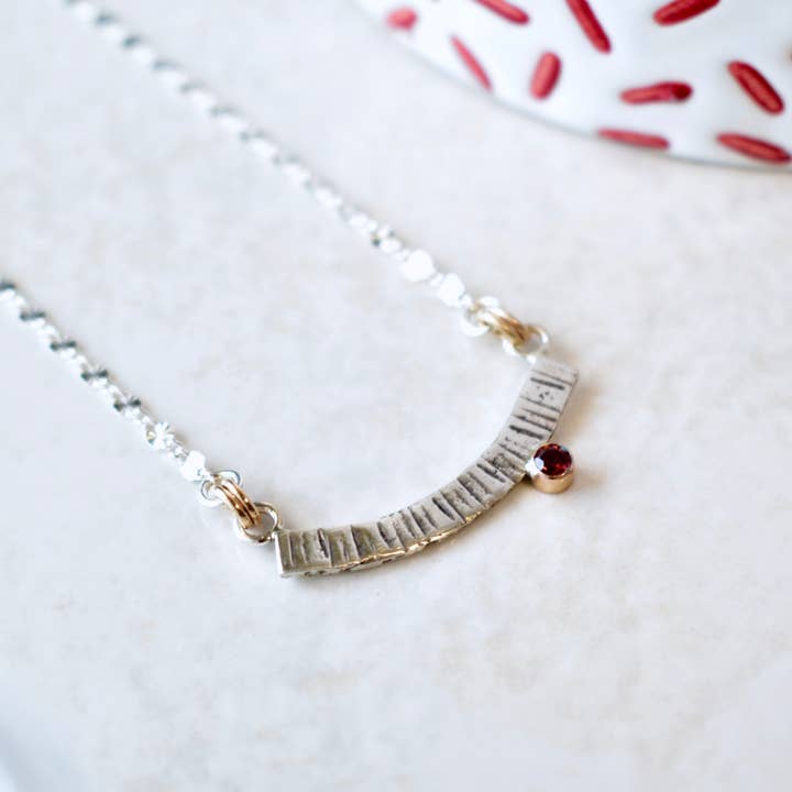Confetti Collection: Stripes Necklace with Stone for wholesale by Chloeography