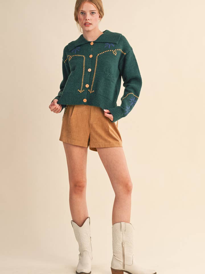 &MERCI - Wholesale Cardigan - Women's - WESTERN DESIGN SWEATER CARDIGAN MSW1121751