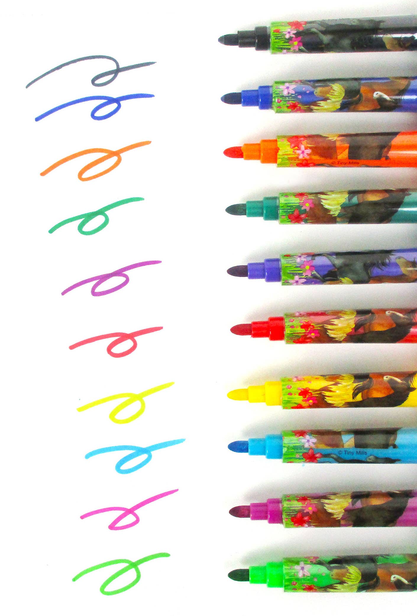 Tiny Mills - Wholesale Markers - Kids & Baby - Horse and Pony Stamp Marker Set - Set of 10 2