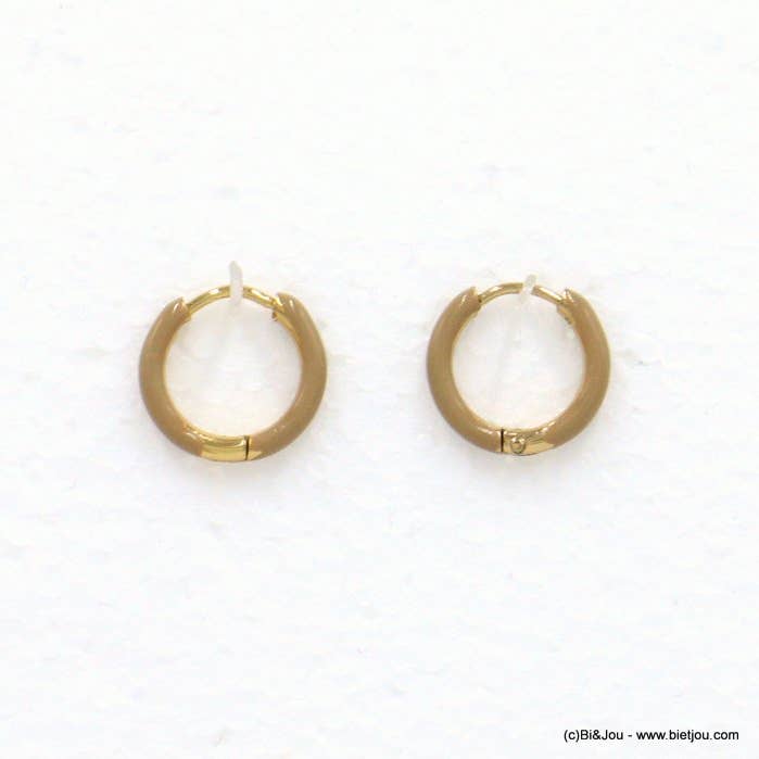 Lilas de Seine - Wholesale Hoop Earrings - Minimalist steel mini hoop earrings 0322032