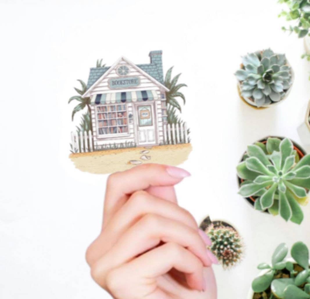 Blu Butterfly Stickers - Wholesale Sticker - Beach House Bookstore Sticker 1