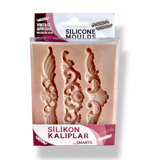 Stampo in silicone Smarta - Applique vintage per la vendita all'ingrosso da parte di Zwajomi Clay