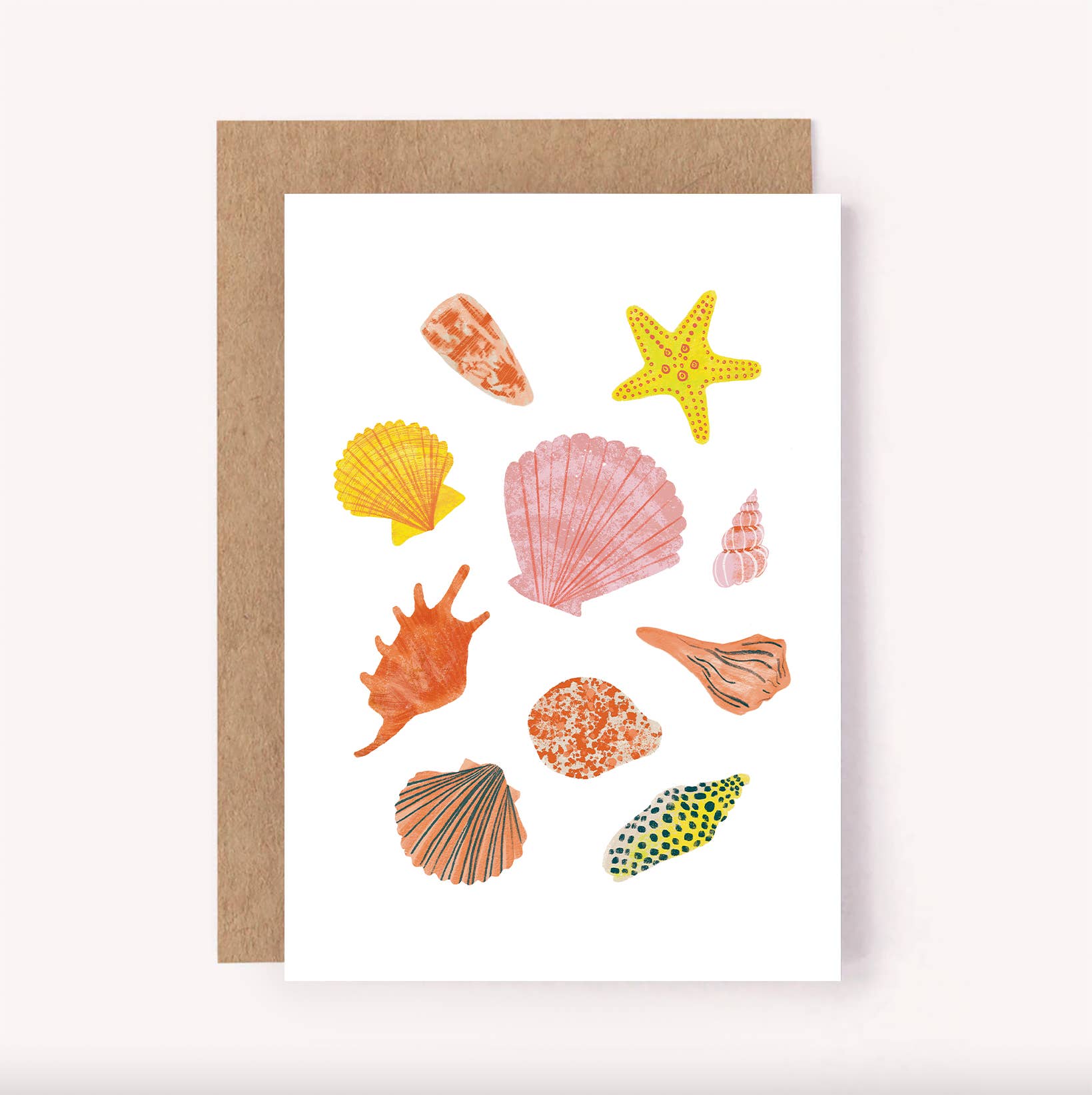Lauren Sissons Studio - Vente Carte de vœux classique - Carte de vœux Seashells - Carte de coquillages illustrée | Beach
