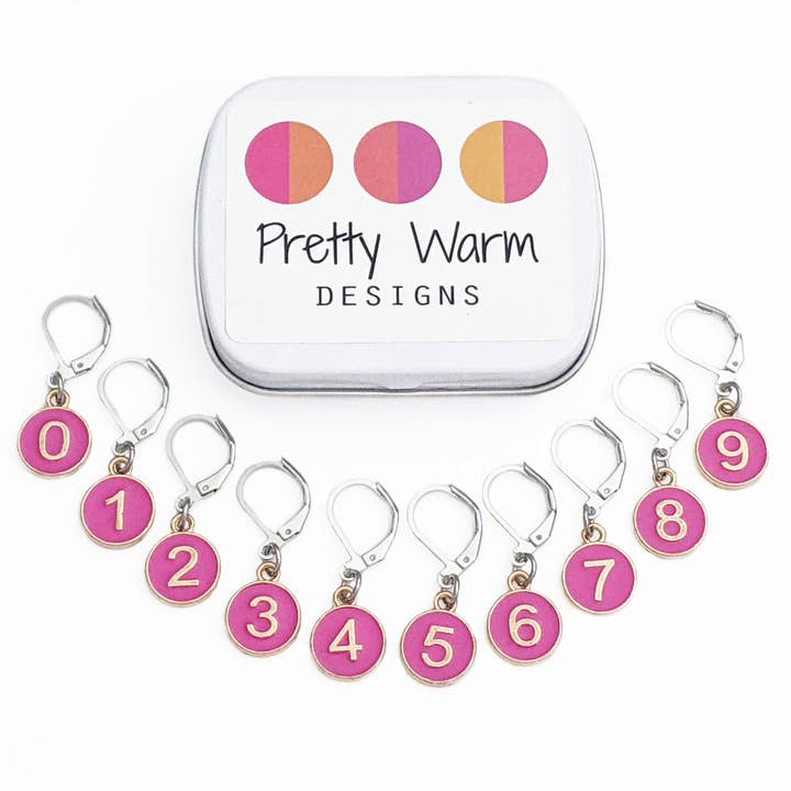 Marcadores de puntos con cierre de números, juego de 10 con caja de almacenamiento para venta al por mayor de Pretty Warm Designs