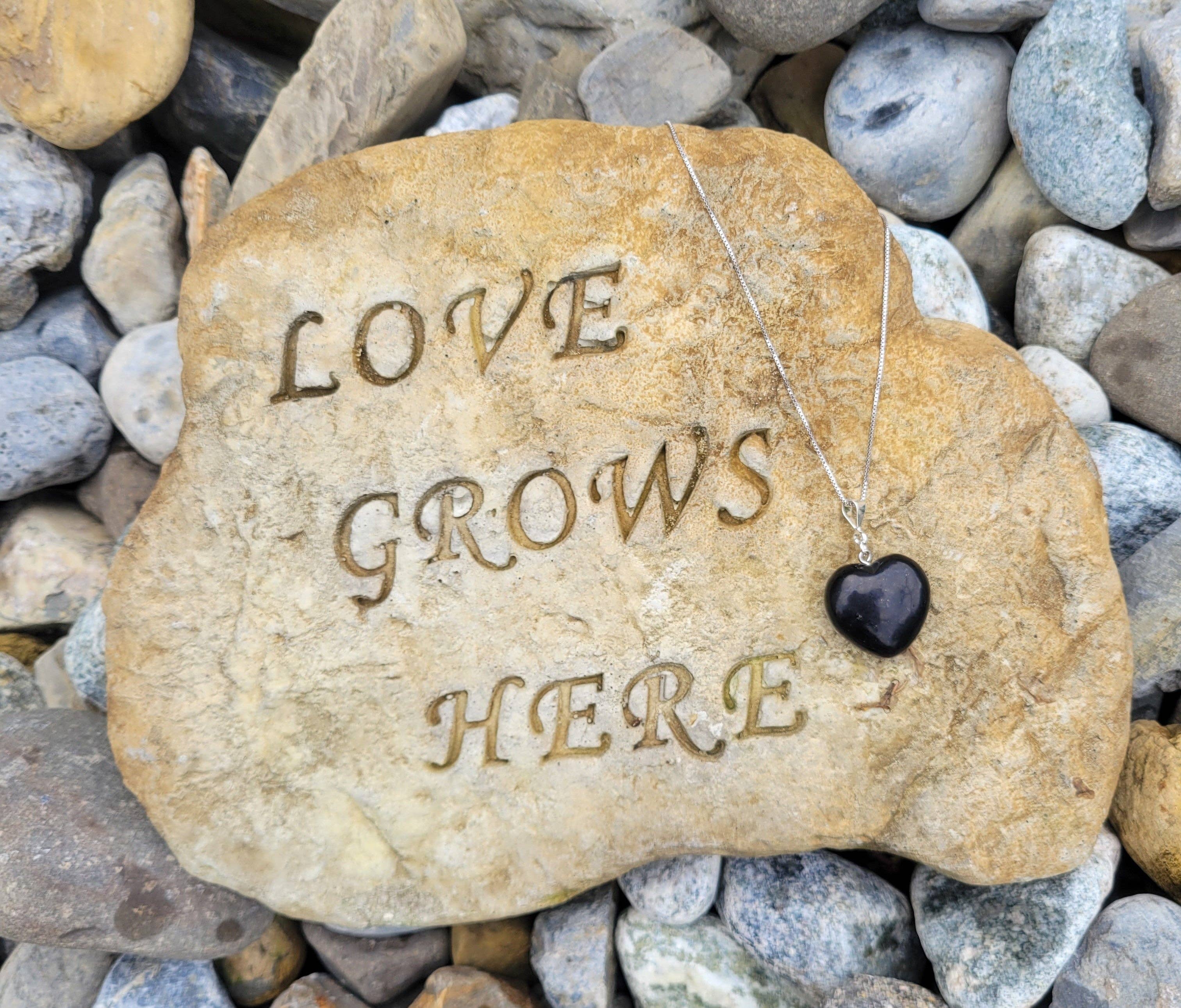 Karelia Creations - Wholesale Pendant/Charm Necklace - 100% Shungite Heart Pendant and Sterling Silver Necklace4