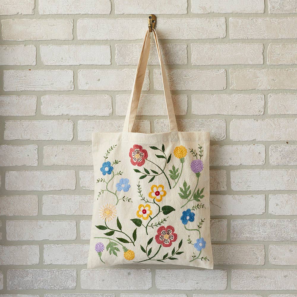SERRV International - Wholesale Tote Bag - Women's - Wildflower Embroidered Tote Bag1