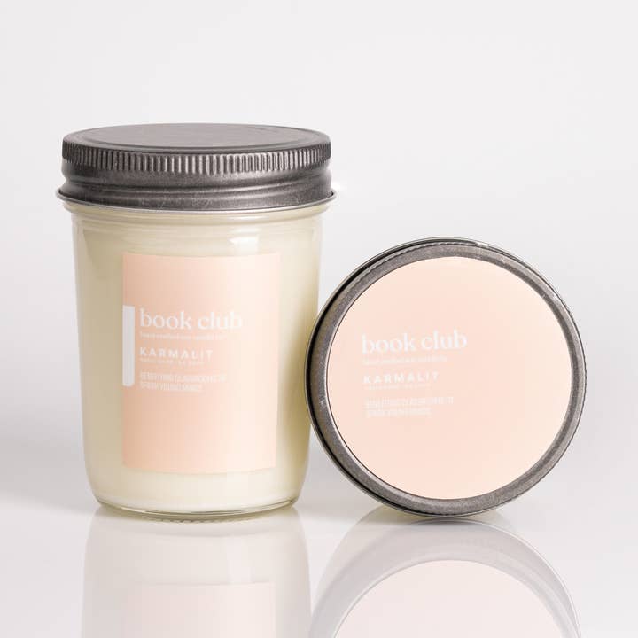 Book Club Cedar, Teakwood & Sandalwood Jar/Filled Candle for wholesale by KarmaLit