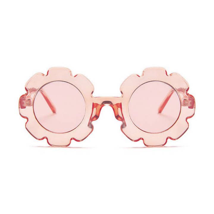 Barn Flower Solglasögon - Transparent Rosa för wholesale av PATCHYTIGER