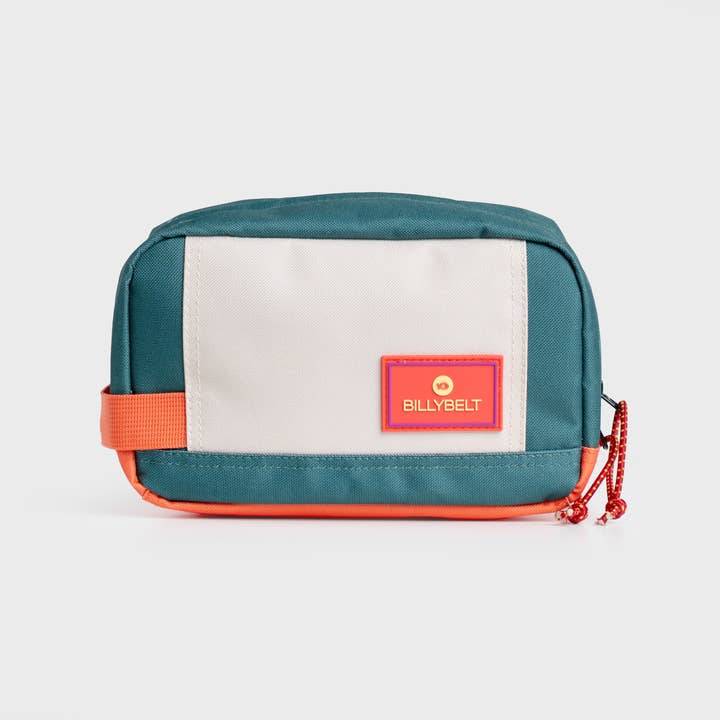 Necessär i återvunnen polyester - Grön och elfenben för wholesale av BILLYBELT