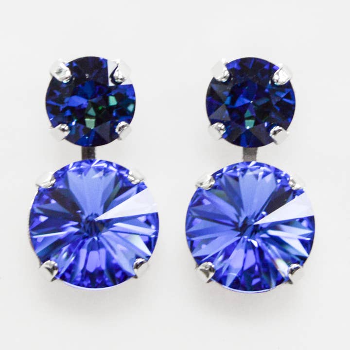 Summer Blues Stacked Earrings | Katora for wholesale by katora jewelry