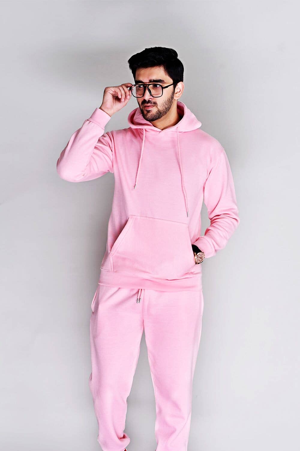 justyouroutfit - Wholesale Tracksuit - Men's - BASIC PULLOVER HOOD TRACKSUIT0