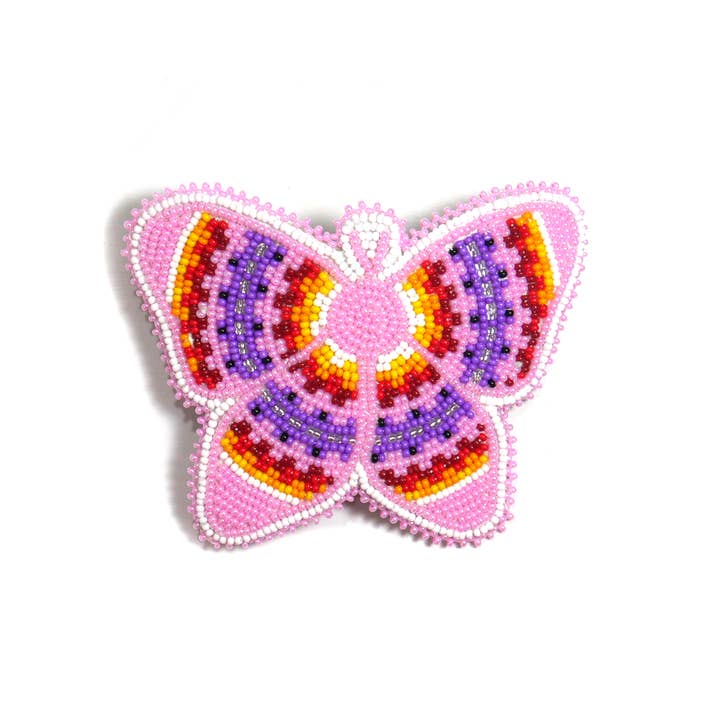 Beaded Butterfly Hair Clips Beaded Barrette, Tribal Barrette for wholesale by KANGURAH