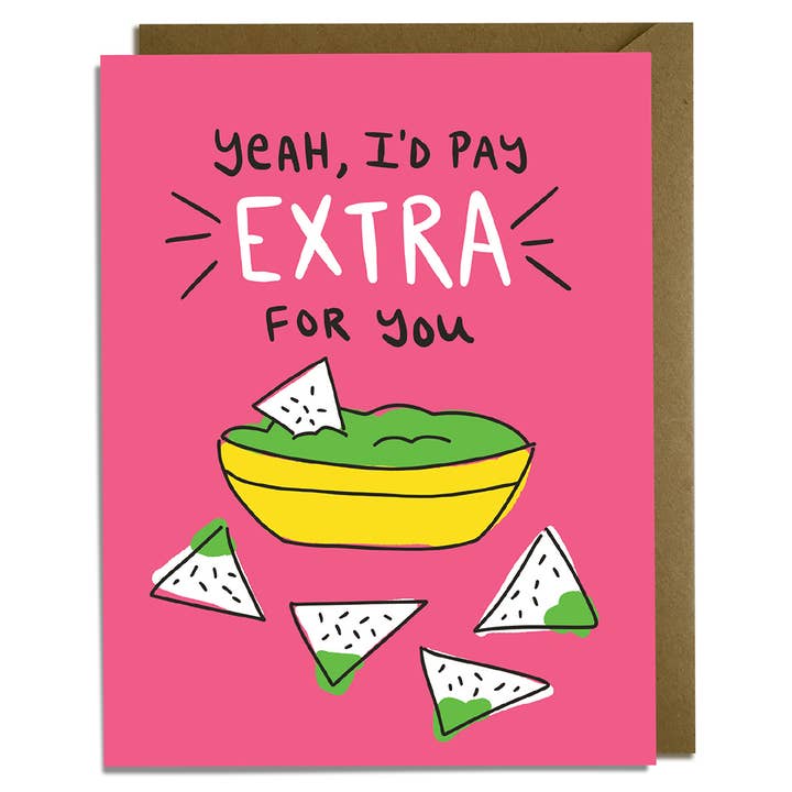 Tarjeta Pay Extra Guac Love & Valentine para venta al por mayor de Kat French Design