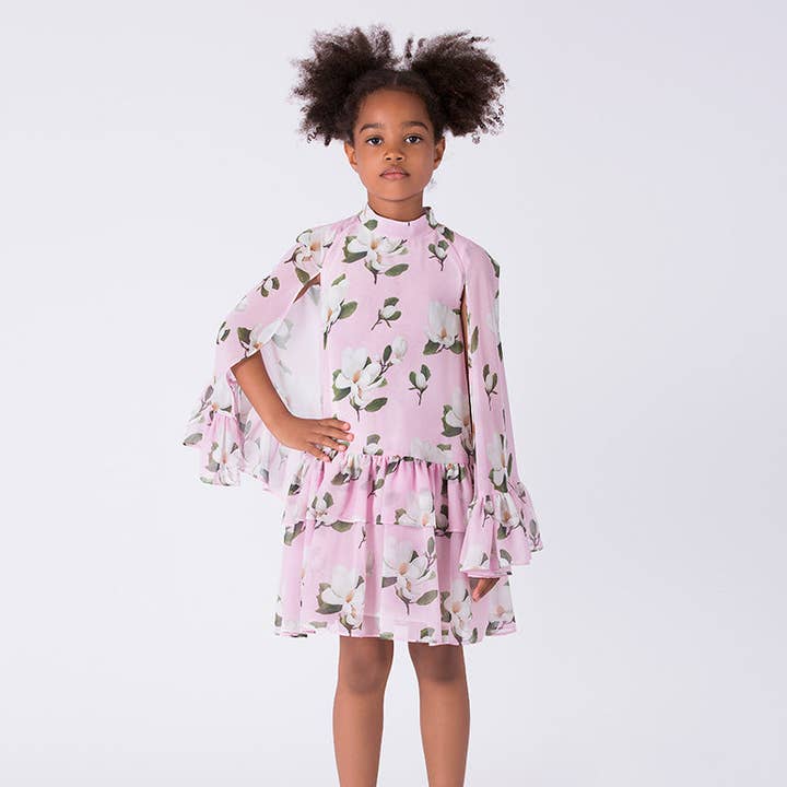 Ruffle Sleeves Aitana Girls Dress for wholesale by Mama Luma