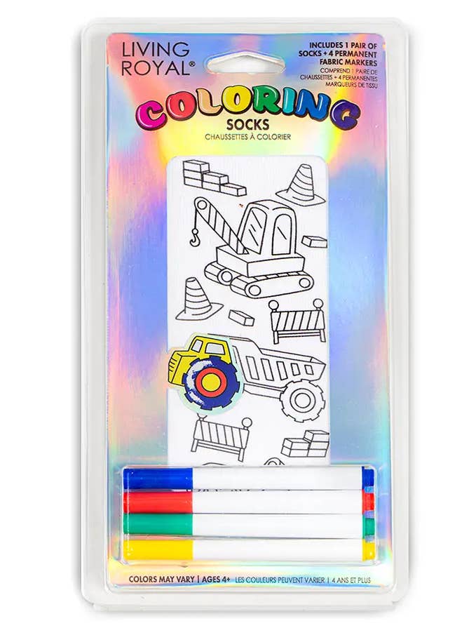 Chaussettes pour chevilles - Kit de coloriage à faire soi-même - Construction Zone pour la vente par Living Royal