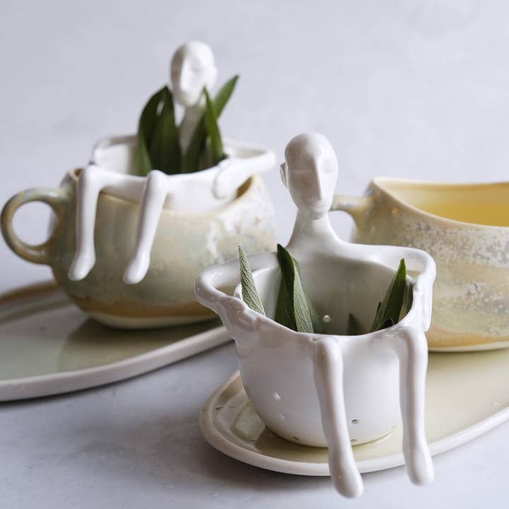 Porcelæn — Menneskeformet te-si HAN og HUN for engroshandel hos LAIMA CERAMICS (SIA Radosa Apvieniba Spares)