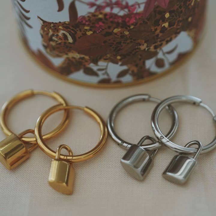 AnimiraJewels - Padlock Hoop Earrings for wholesale by Animira Jewels