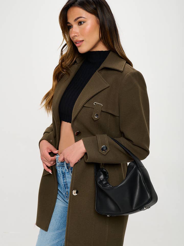 Olive Wool Blazer Jacket for wholesale on Faire