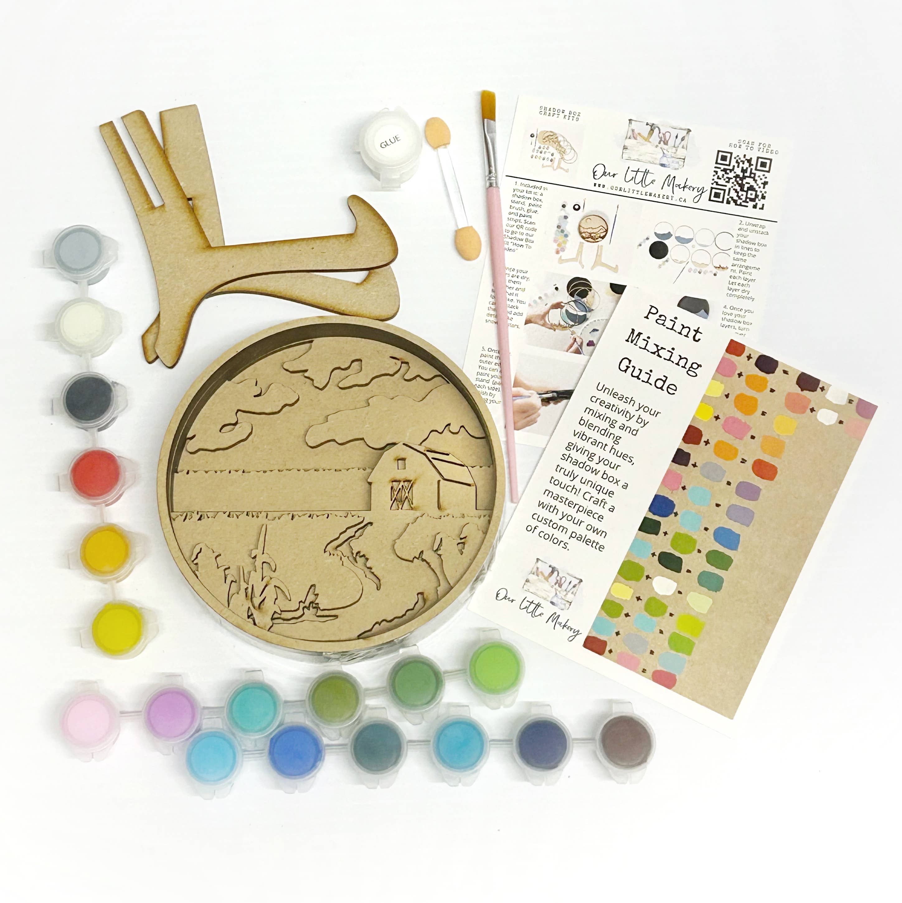 Our Little Makery – wholesale DIY craft kit – Grain Elevator Shadow Box Kit2