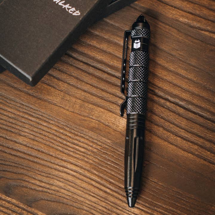 Tactical Rescue Pen. Aluminum pen with glass breaker. for wholesale by Cardstalked