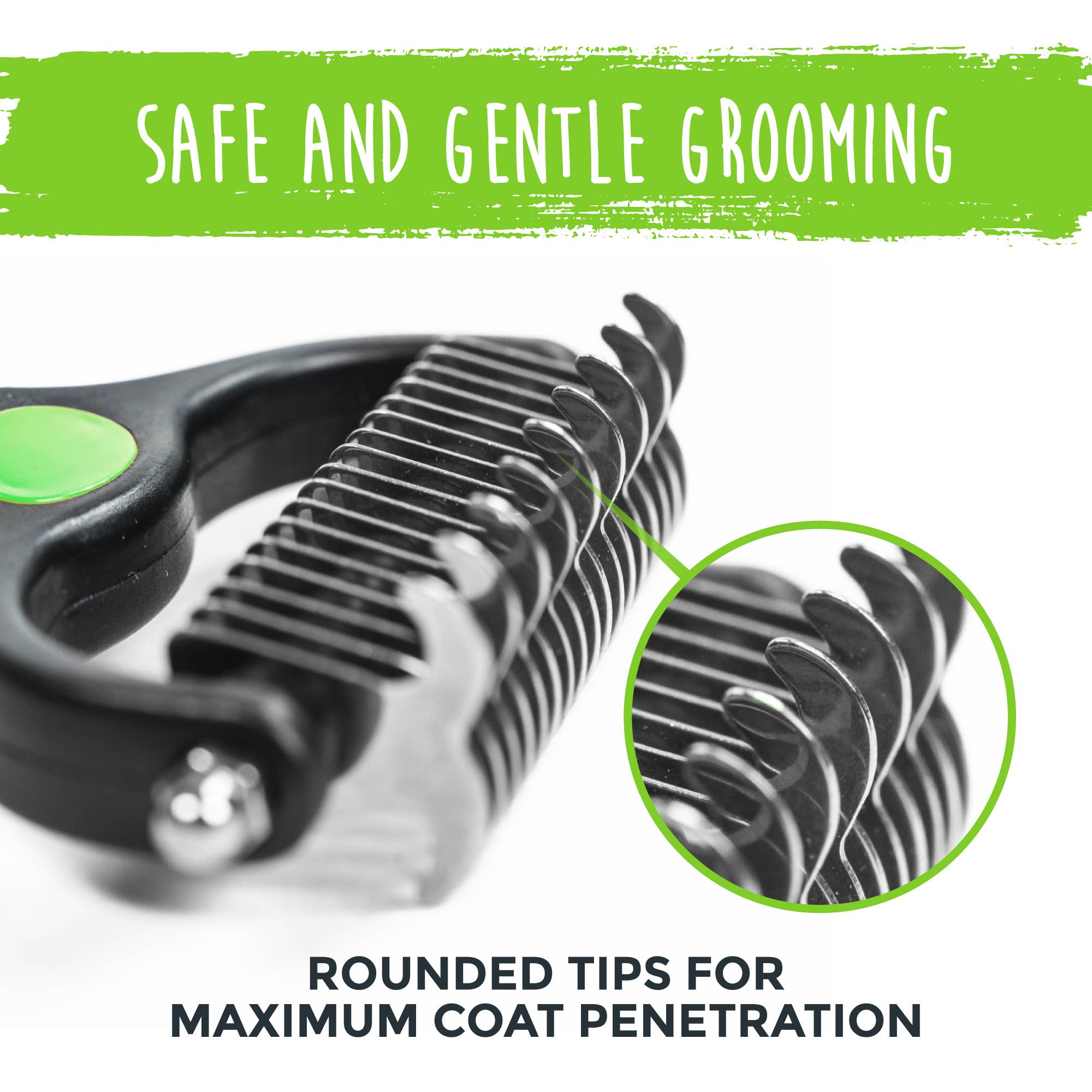 Vert Râteau de toilettage pour chien Mighty Paw en vente sur Faire4