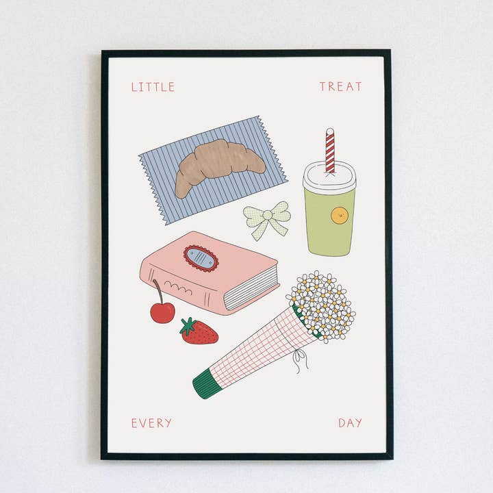 'Little Treat Every Day' Art Print for wholesale by Hollie Fuller