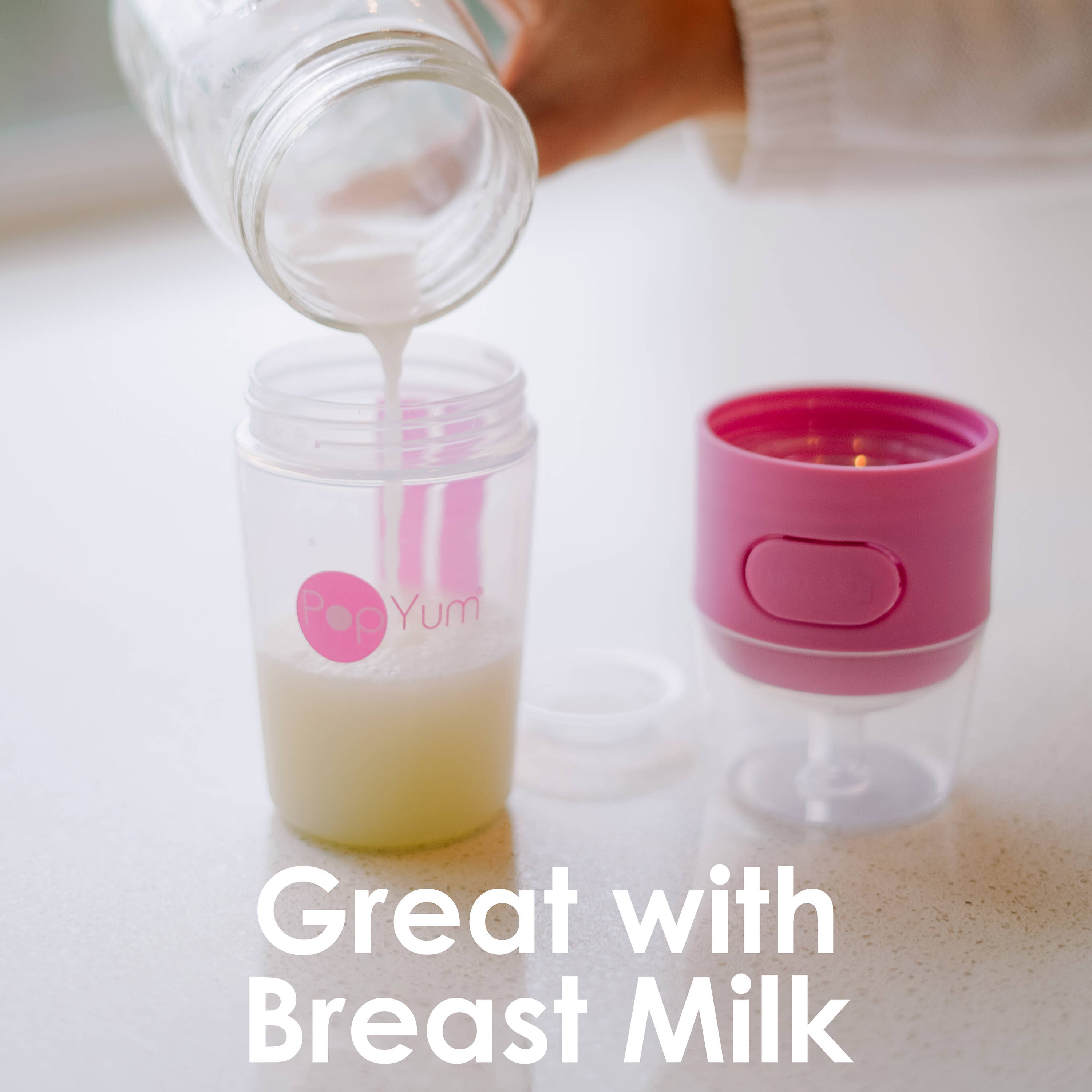 PopYum - Wholesale Baby Bottle - PopYum Orange 5 oz. Anti-Colic Formula Making Bottle3