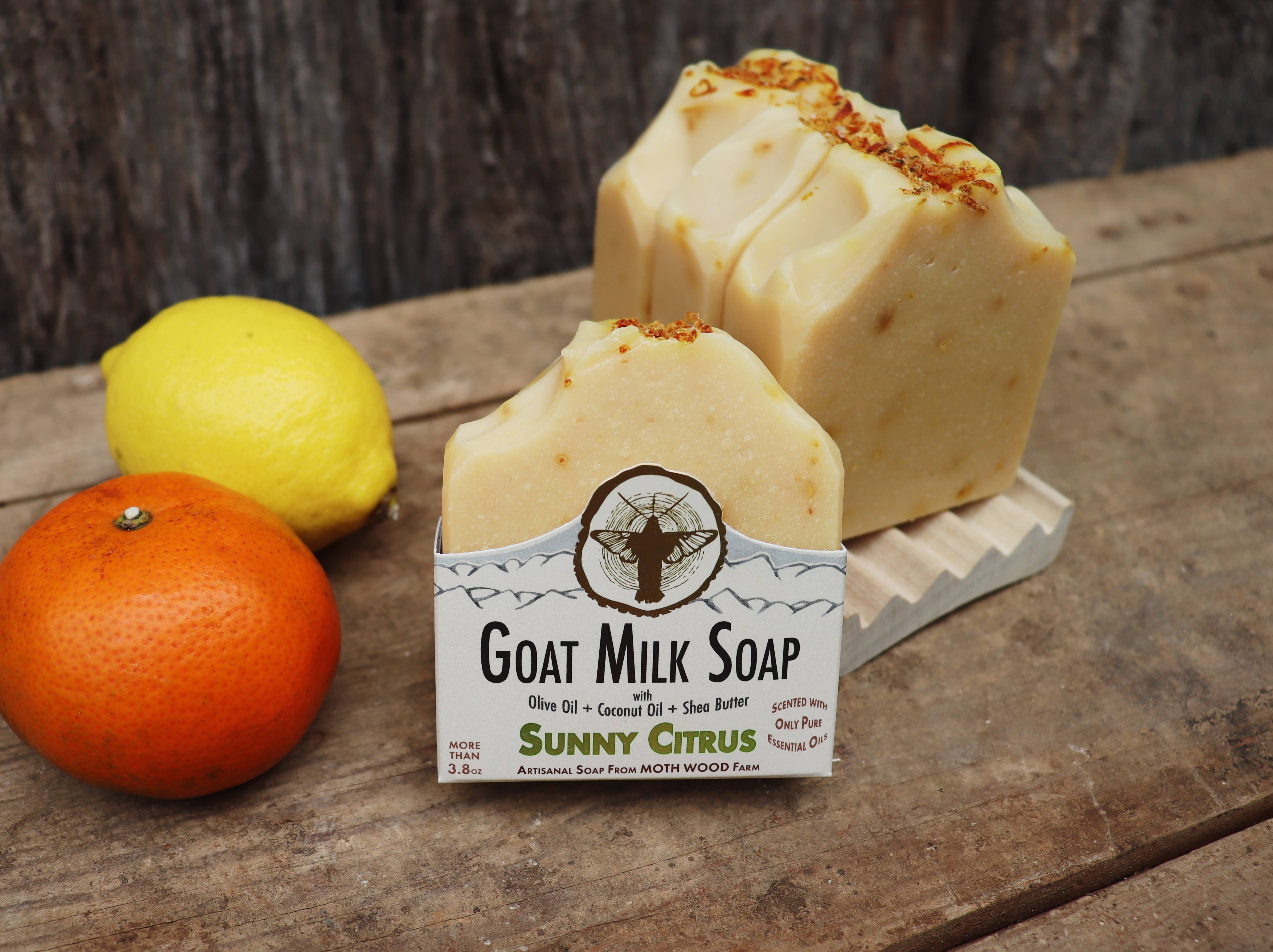 MOTH WOOD – sabonete sólido por atacado – Sabonete Sunny Citrus Goat Leite3