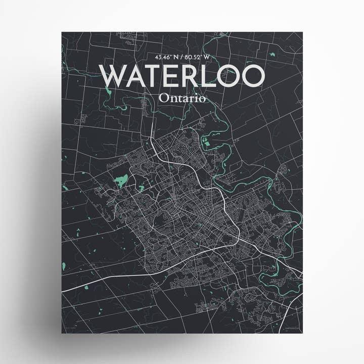 OurPoster.com - Wholesale Poster - Waterloo City Map Poster212