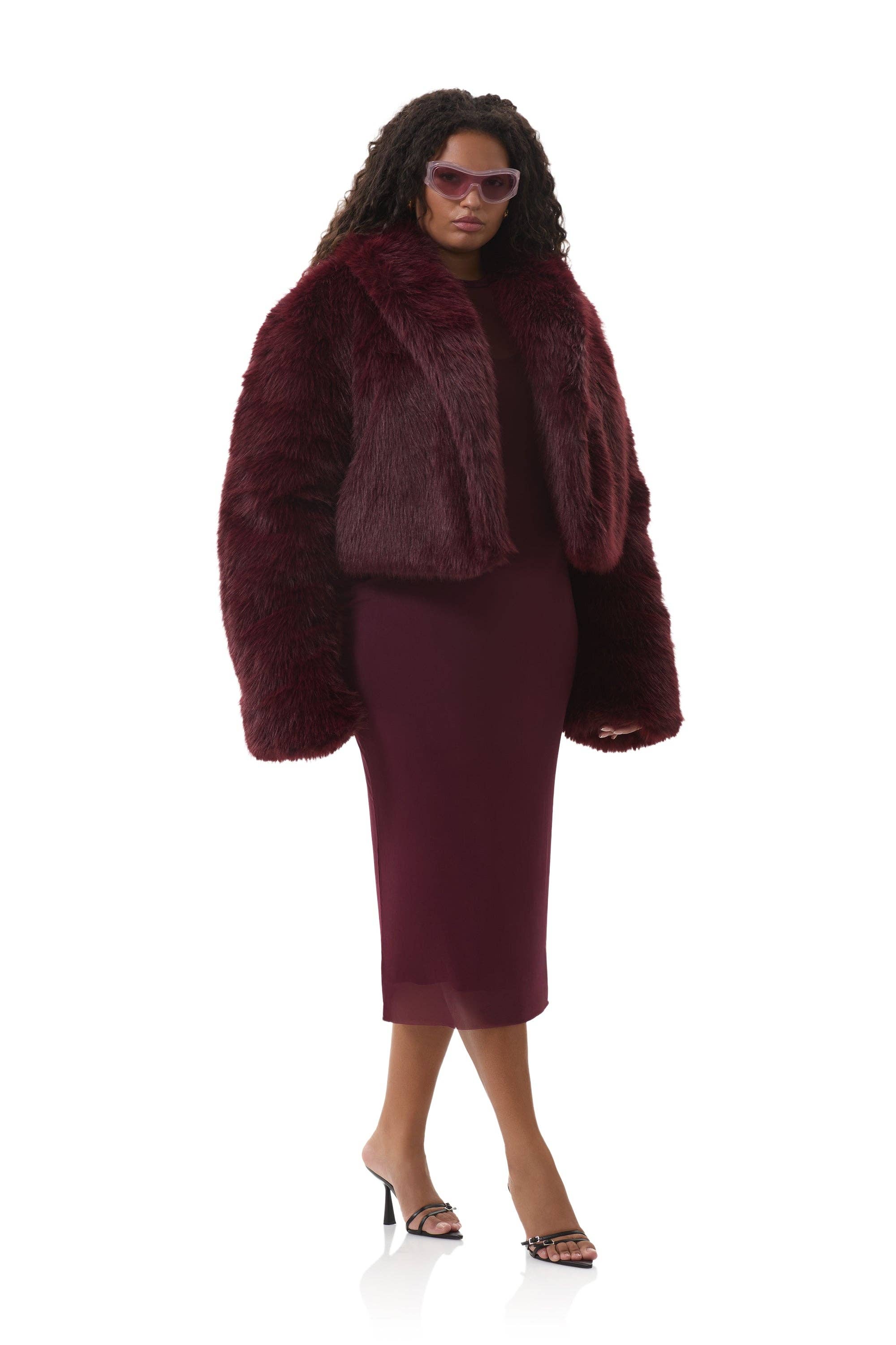 Stephanie Fur Jacket - Port Royal for wholesale on Faire3