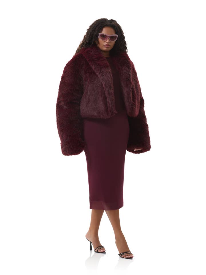 Stephanie Fur Jacket - Port Royal for wholesale on Faire3