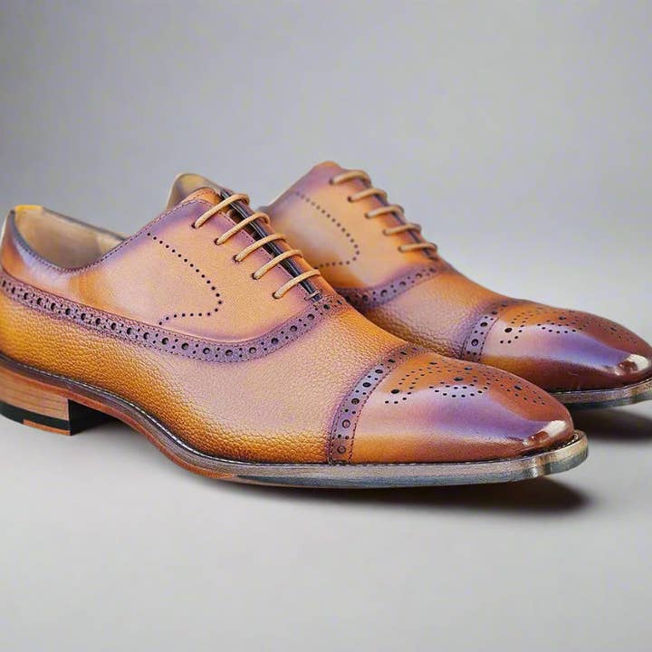 Cap Toe Oxford Leather Sole for wholesale by Carrucci Shoes