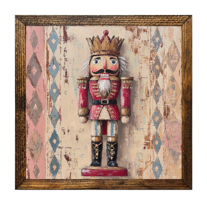 TIMBERLAND FRAME CHRISTMAS NUTCRACKER BOLD PINK GEOMETRIC 3 for wholesale by Jarmz Designs
