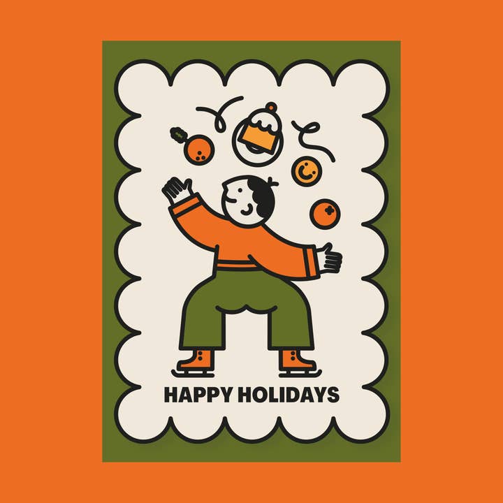 Carte de voeux Happy Holidays pour la vente par Martyna Makes