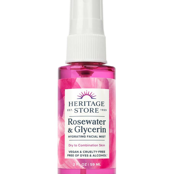 Heritage Store - Wholesale Face & Body Mist/Water - Rosewater & Glycerin 2oz/4oz/8oz10