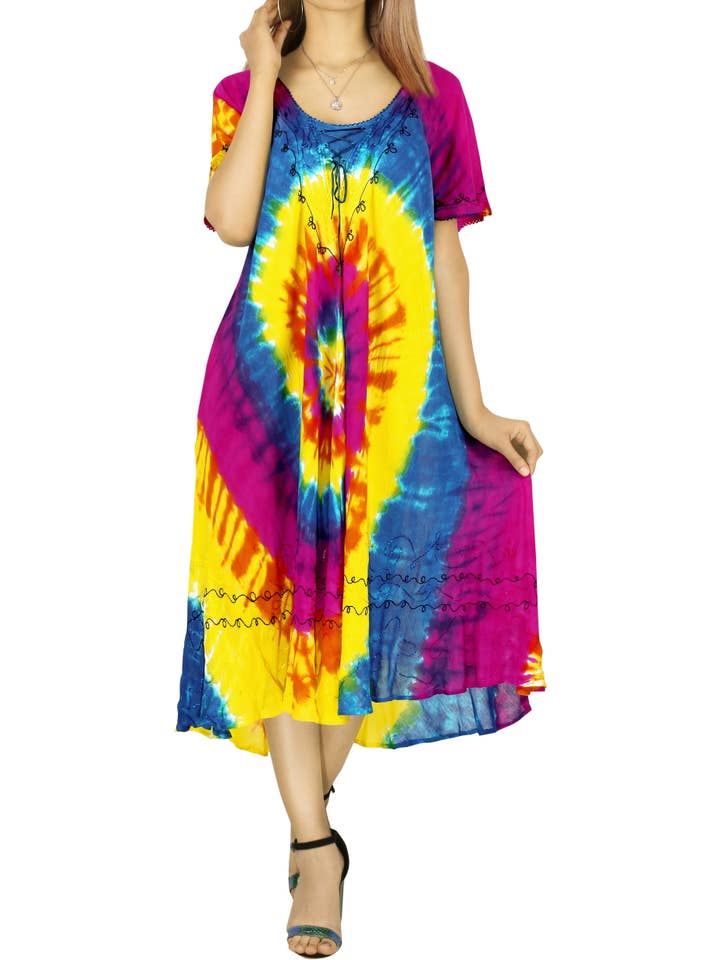 Pink Women's Elegant Casual Beach Dress For Everyday Medium-Larg for wholesale on Faire