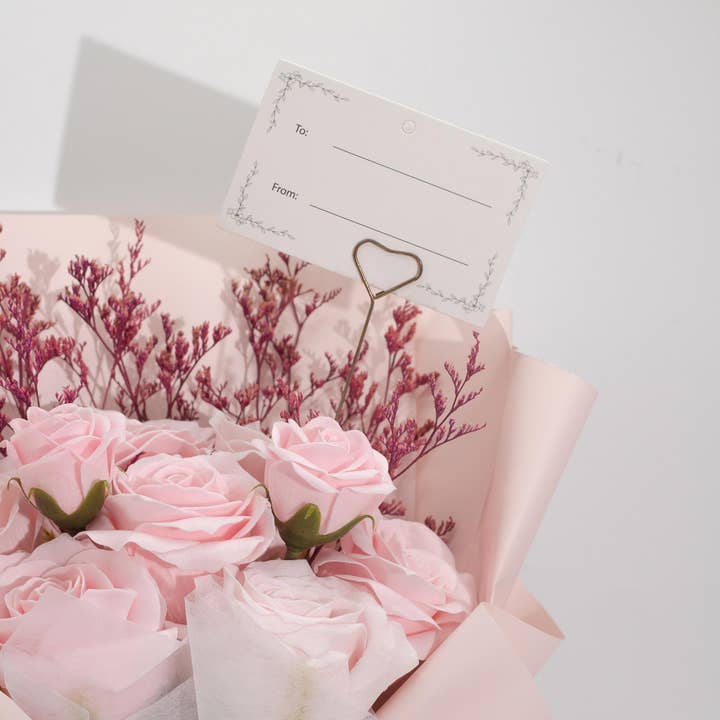 AW Artisan - Wholesale Artificial flowers - Large bouquet of pink roses - Love is eternal - Card3