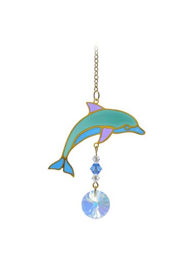 Delfino Dreams in cristallo cardato - Marine per la vendita all'ingrosso da parte di Wild Things Gifts Ltd