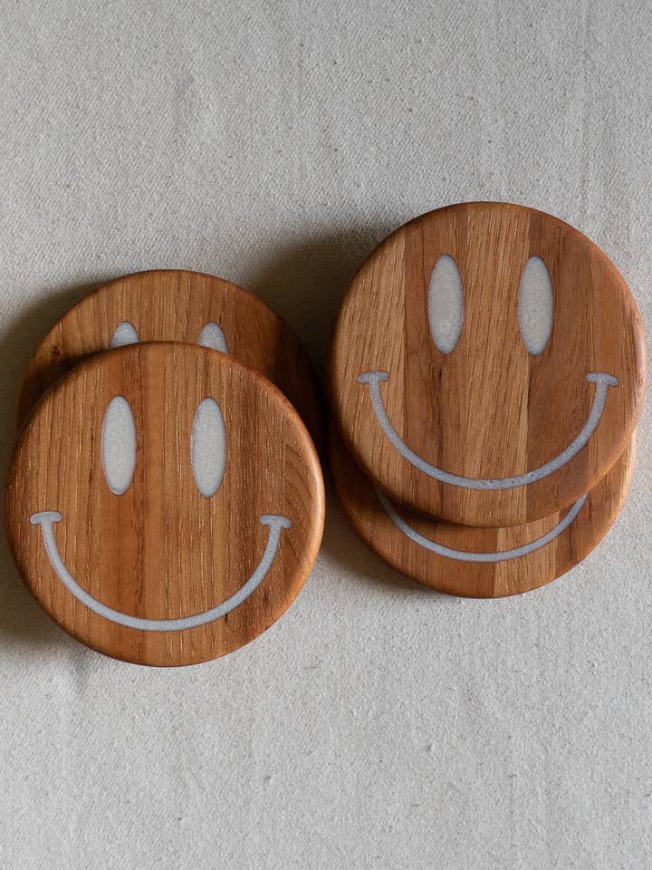 Smiley Onderzetters voor wholesale door TIMBERMADE