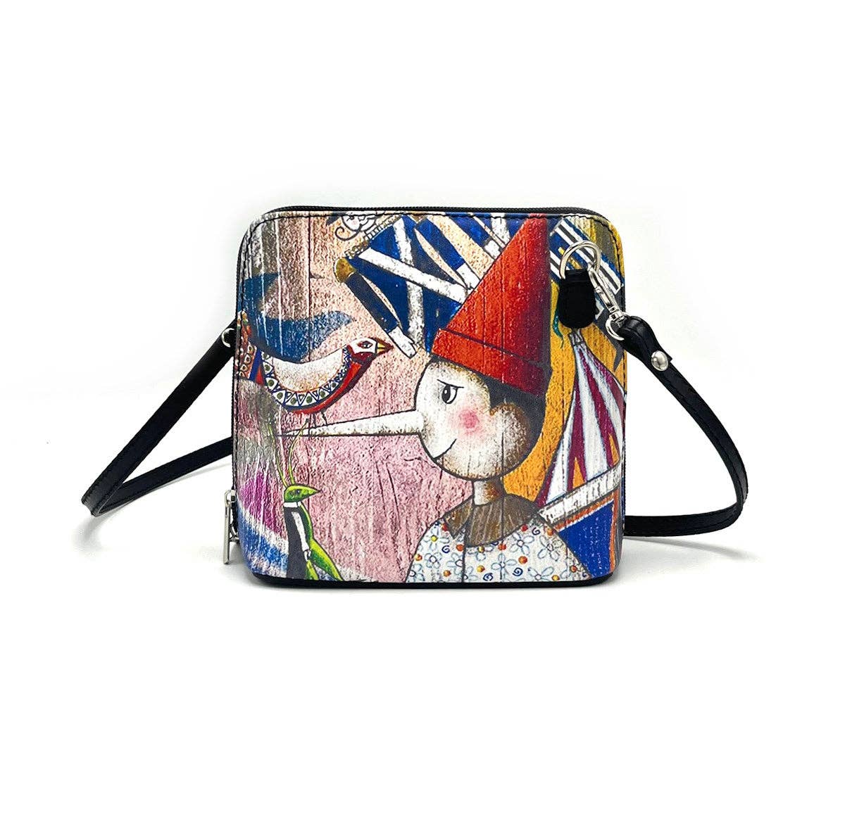 Suie Valentini srl - Wholesale Crossbody Bag - Women's - Printed genuine leather handbag, Made in Italy, art. 1124931
