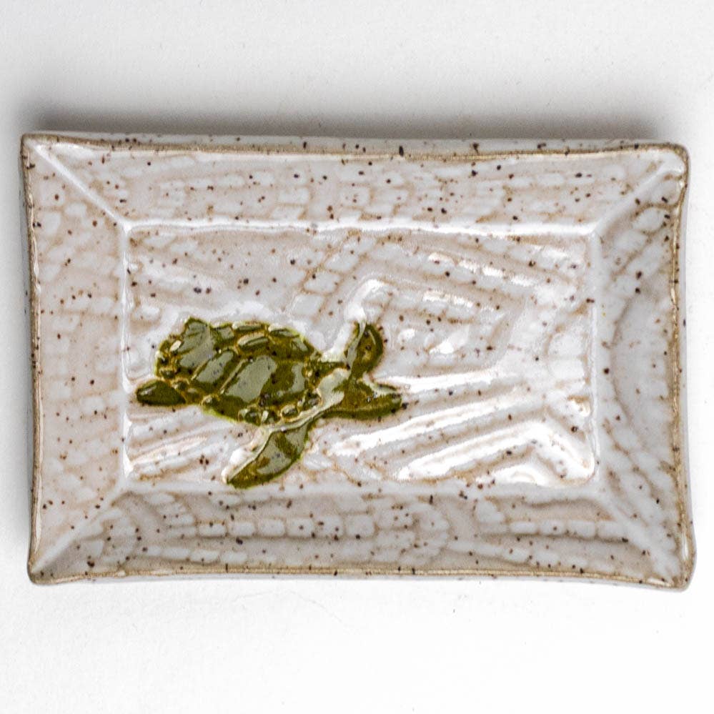 White Squirrel Clayworks - Wholesale Tea Strainer/Infuser - Sea Turtle Handmade Ceramic White Trinket Dish0