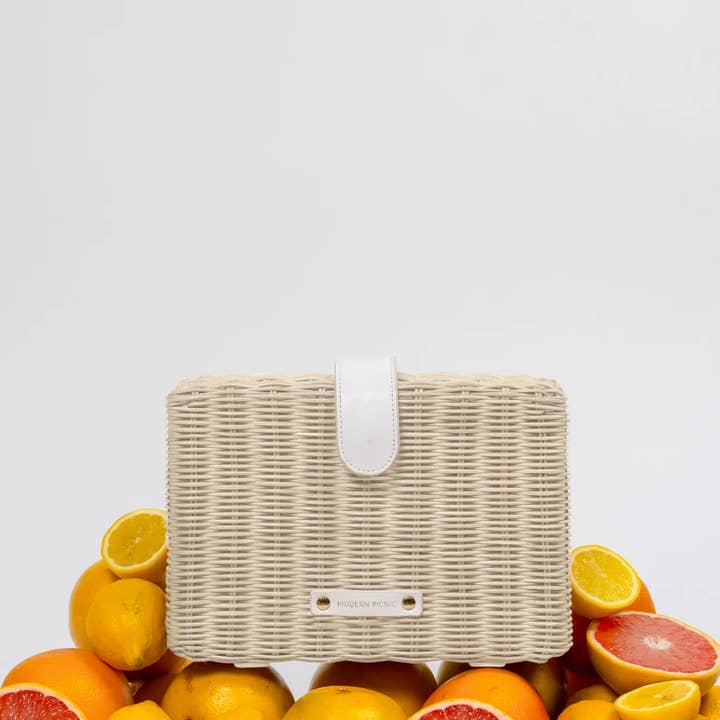 Modern Picnic - Vente Sac/boîte repas - Pochette à Collations en Osier – Pochette d'Été Isolée pour Femmes2