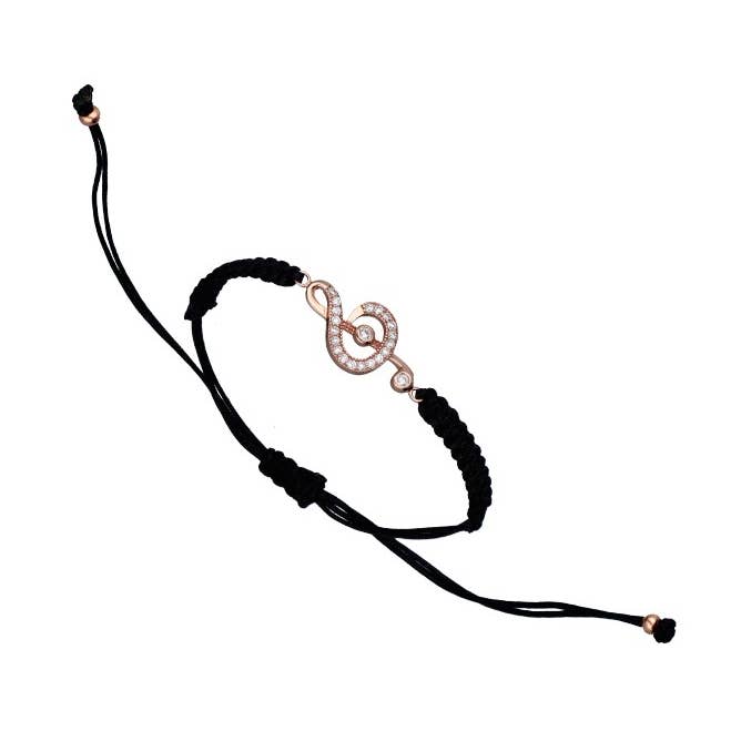 Armband G-klav Silver Sterling Roséguldpläterad med Diamanter för wholesale av Las Joyas de Amanda