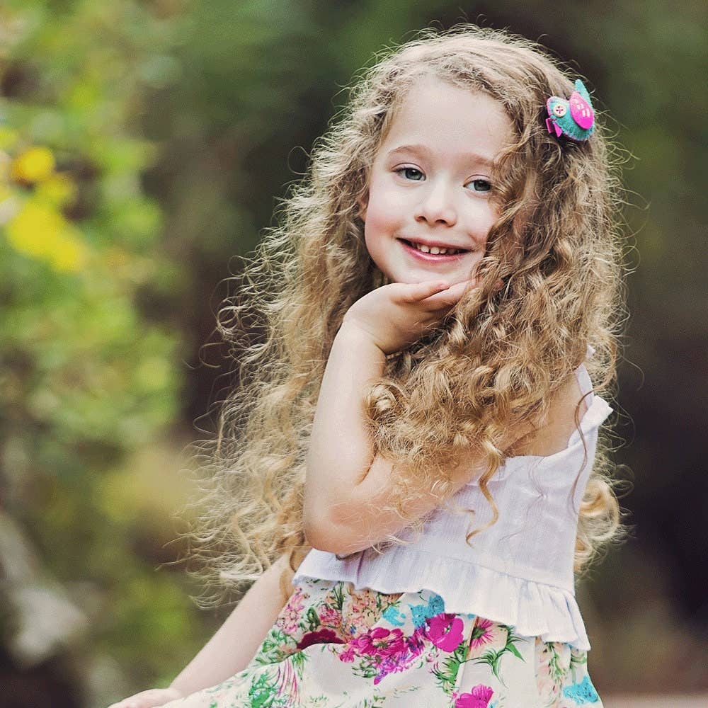 Peppercorn Kids - Wholesale Hair Clip - Kids - Little Girls Patchwork Bird Hair Clip Set of 24