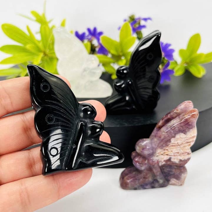 Crystal Gemstone Butterfly Goddess - Carved Stone for wholesale by Rock Paradise