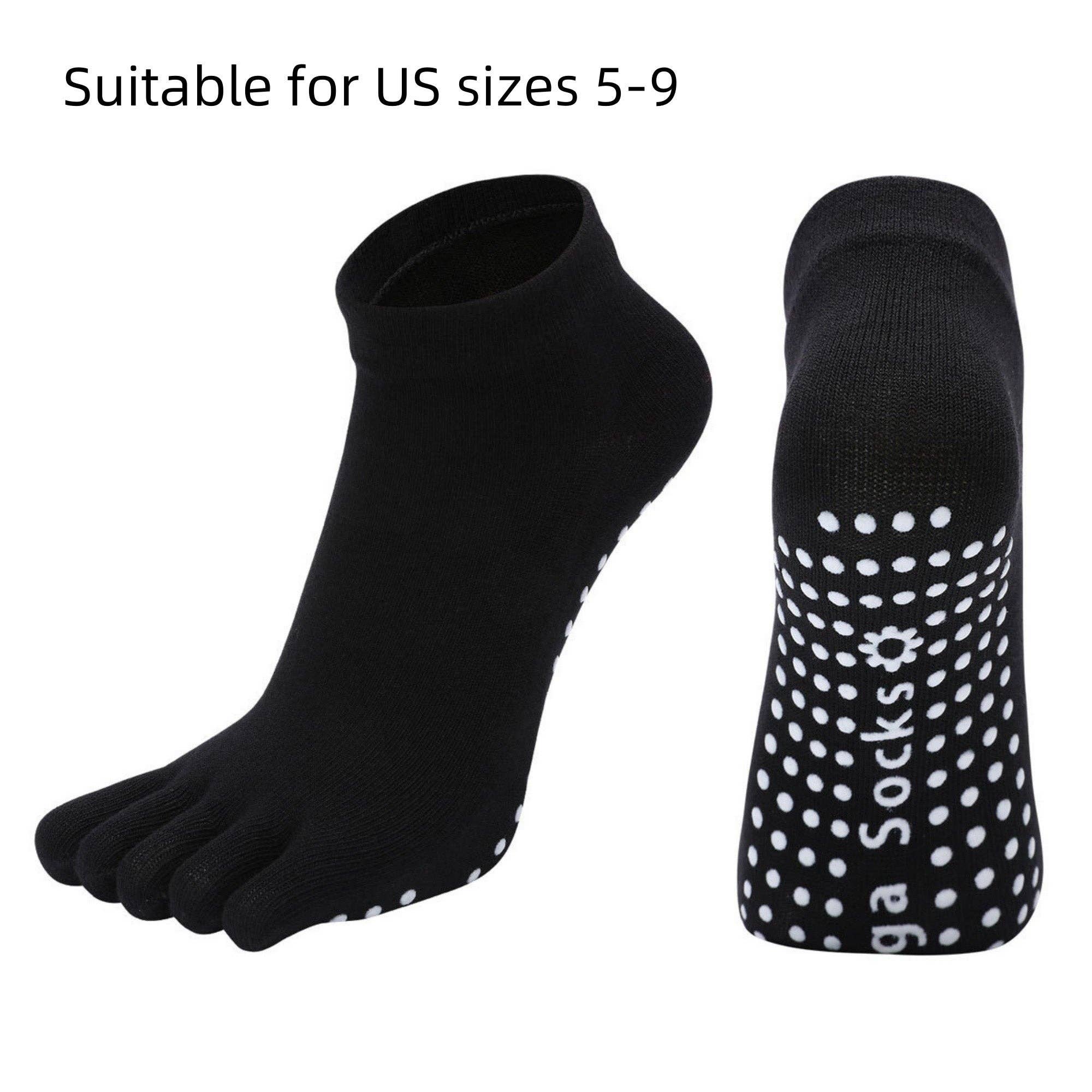 AK Brand - Wholesale Socks - Women's - Yoga and Pilates Toe Sock and Fingerless Glove Set with Anti3