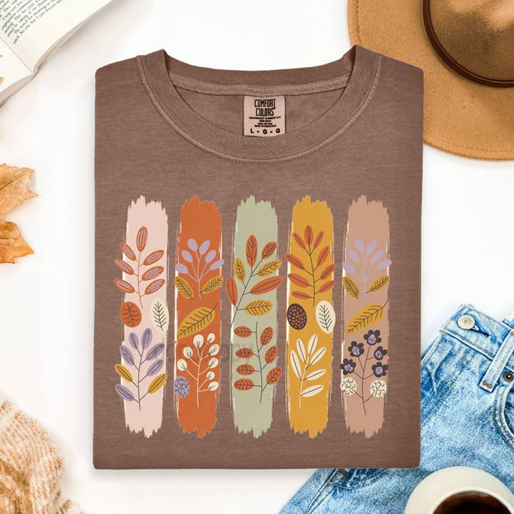 Camiseta Pinceladas de Follaje Otoñal para venta al por mayor de Trendy Tee Co.